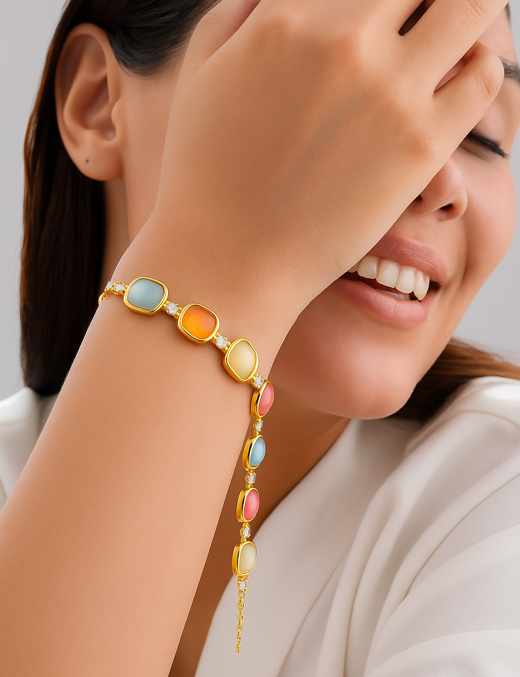 CARROT's Lumière Pastel Luxe Gold-Plated Bracelet