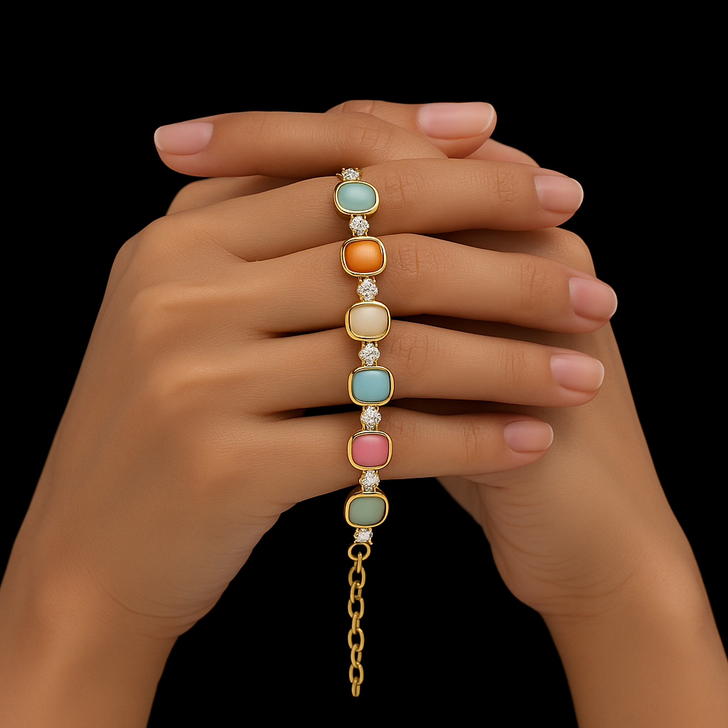 CARROT's Lumière Pastel Luxe Gold-Plated Bracelet